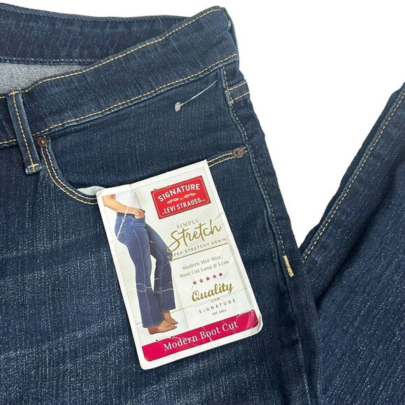 levi's signature modern bootcut simply stretch jeans size 26 M - Picture 3 of 8